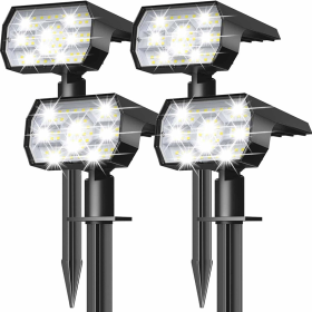 4 Pack Solar Lights Outdoor Waterproof IP68, 56 LED 3 Lighting Modes Solar Spot Lights Landscape Lighting Decorations Outdoor For Patio Yard Path (Option: 4pack)
