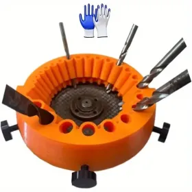 1pc Drill Bit Sharpener, Plastic Manual Drill Bit Grinder, Power Drill Bit Grinding Attachment For 2 To 13mm Drill Bits, 125mm Grinder (Option: 1pc)