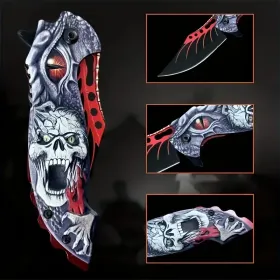 Portable Folding Knife For Camping, Hunting, Fishing, Hiking. With Broken Glass Function, Pocket Clip. A Gift For My Father. (Option: Style1)